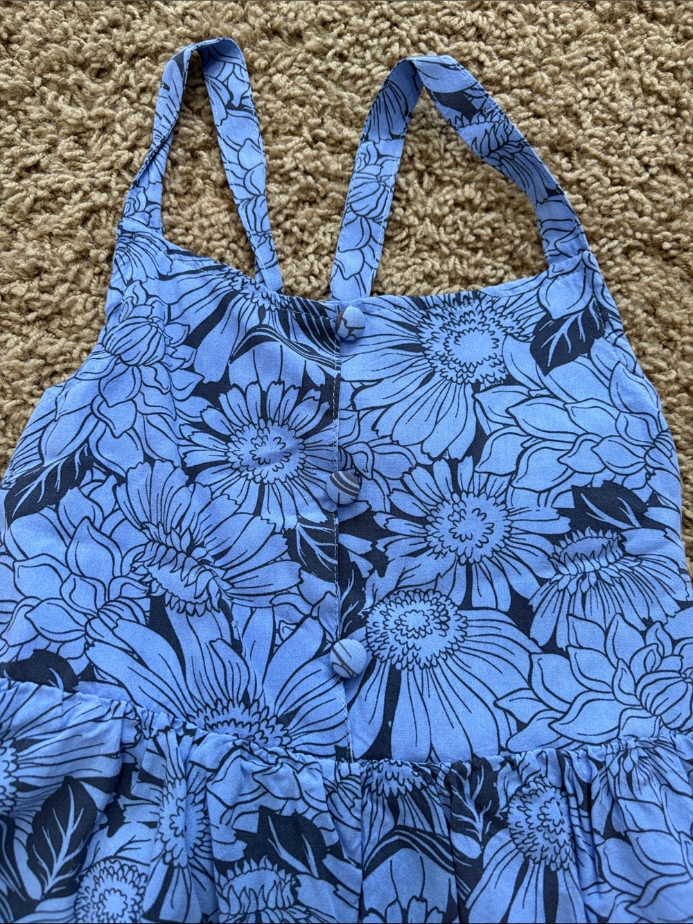 Haute Hippie Light Blue Floral Sleeveless Romper - Picture 3 of 5